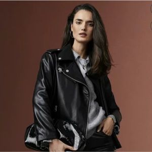 Scoop Women's Faux Leather Moto Jacket 😍🎁🖤